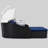 79.9" Outdoor Sunbed With Adjustable Canopy, Double Lounge, PE Rattan Daybed, Black Wicker And Blue Cushion-1453205002