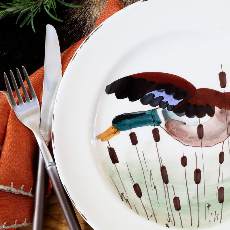 Wildlife Handmade Terra Bianca Dinner Plate