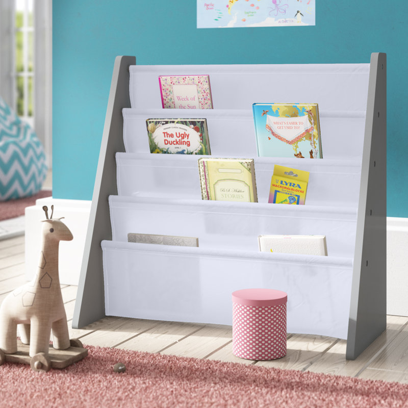 161.29cm H X 154.84cm W Kids Book Display, Espresso/White