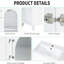 Meuble-lavabo de 20 po avec lavabo, tablette ajustable avec armoire blanche et rangement crème