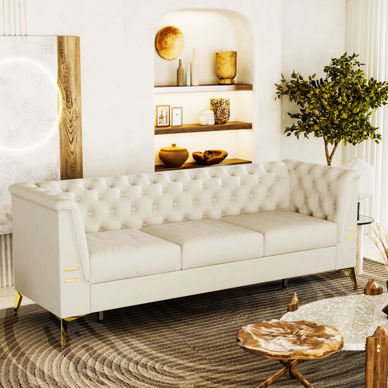 Everly Quinn EerikEerik Upholstered Sofa Modern Sofa Living Room Couch