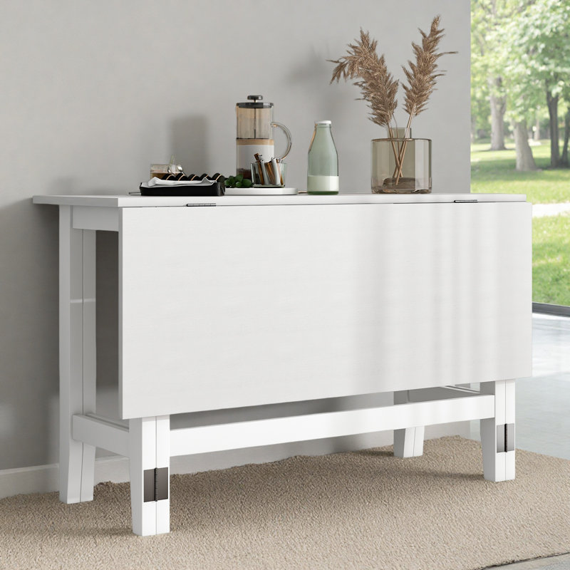 Table de salle à manger extensible Farmhouse, Blanc