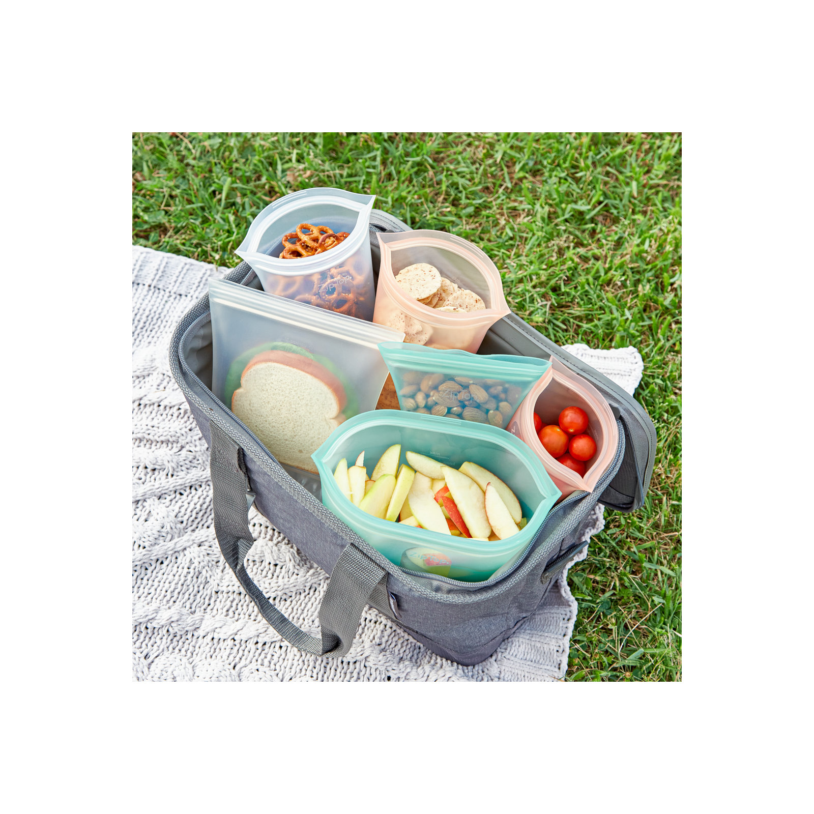 Zip Top Full Set Container Food Storage Set, Lavender