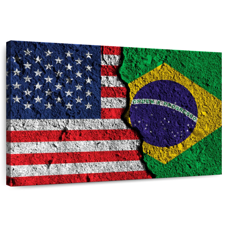 Drapeau du Brésil fissuré
