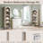 Ahart 76" Tall Arched Bathroom Storage Cabinet,5-Tier Narrow Arched Bathroom Cabinet with Adjustable Shelves,Featuring Storage & Open Shelves-414023382-418524314
