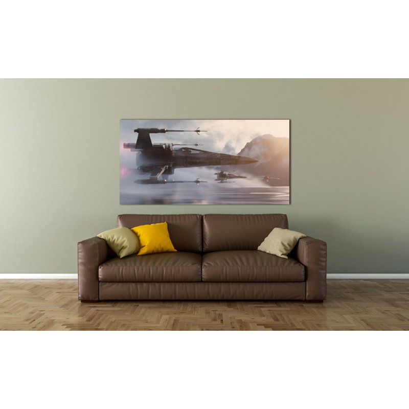 «X-Wings Fighter Jet Wall» par le Studio - impression, H 20 po x l 40 po x P 1,5 po, Papier