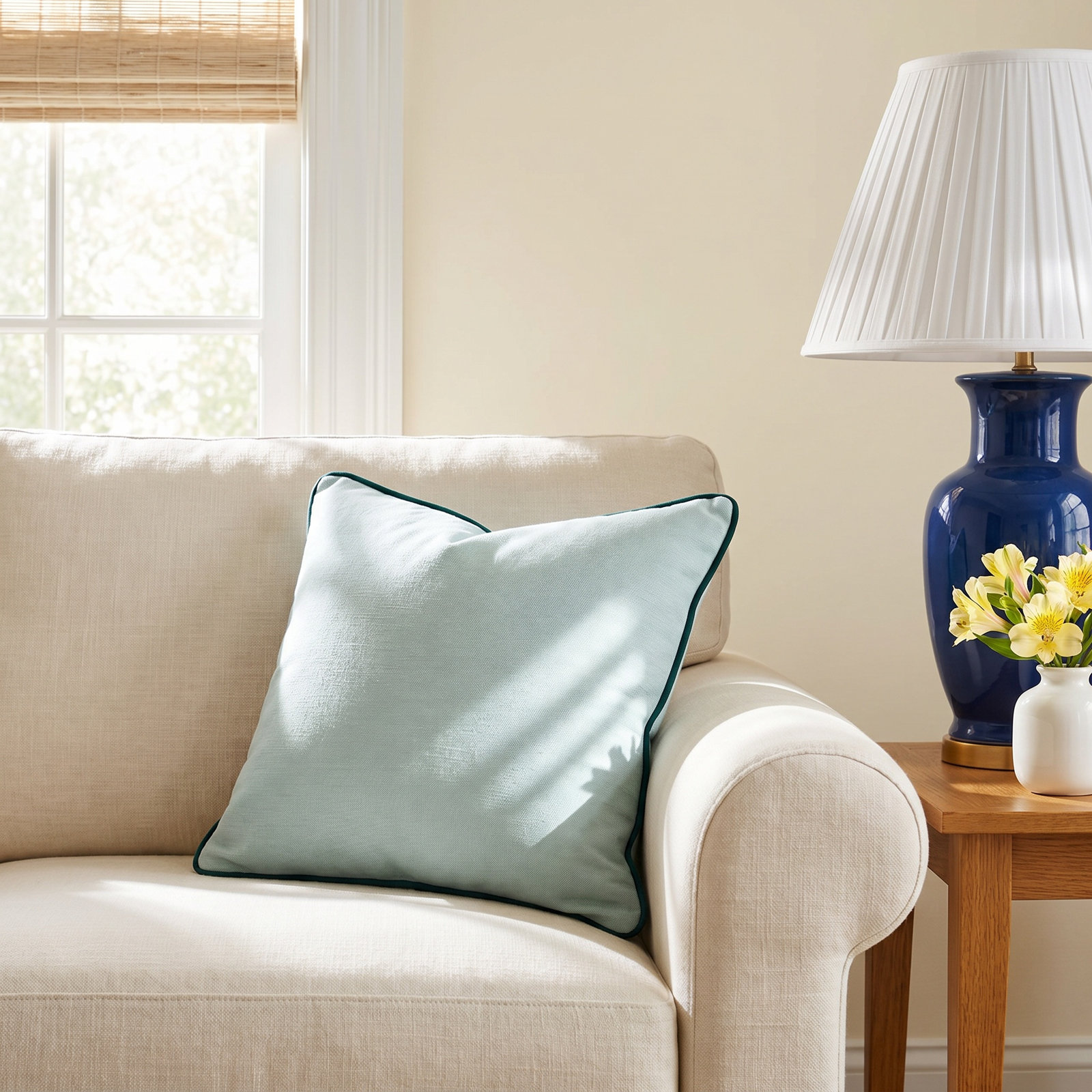 Rivie Indoor/Outdoor Throw Pillow, Green