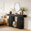 Console minimaliste avec tablette de rangement ouverte pour le couloir, salon, placement flexible, robuste, durable