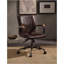 Chaise de bureau en cuir fleur Joslin