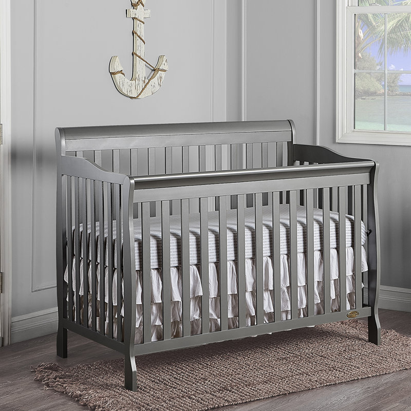 Lit de bébé convertible 5-en-1 Ashton, Gris orage