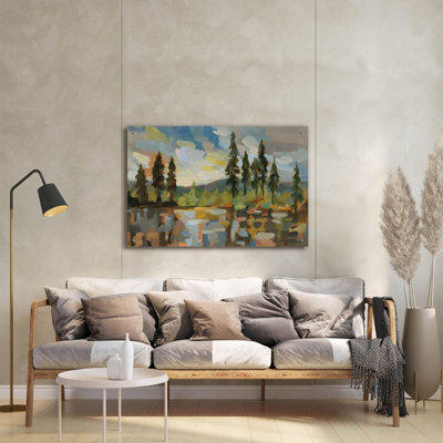  'High Mountain Lake' by Silvia Vassileva Acrylic Glass Wall Art, 36" x 24"