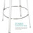 Juddson Industrial Bar Stools Set of 2, Adjustable Swivel Four Legged Round Metal Barstools, Backless Counter Height Bar Chairs for Kitchen Dining-621097741