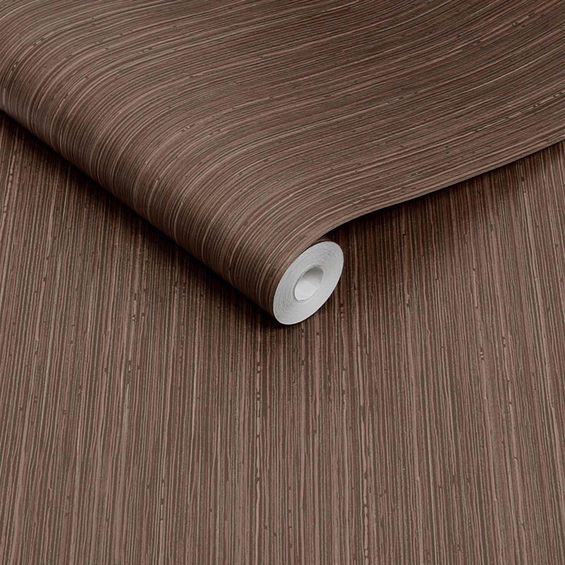Abigail Ahern Fibre Stripe 10m x 52cm Textured Matte Wallpaper Roll, Light Brown