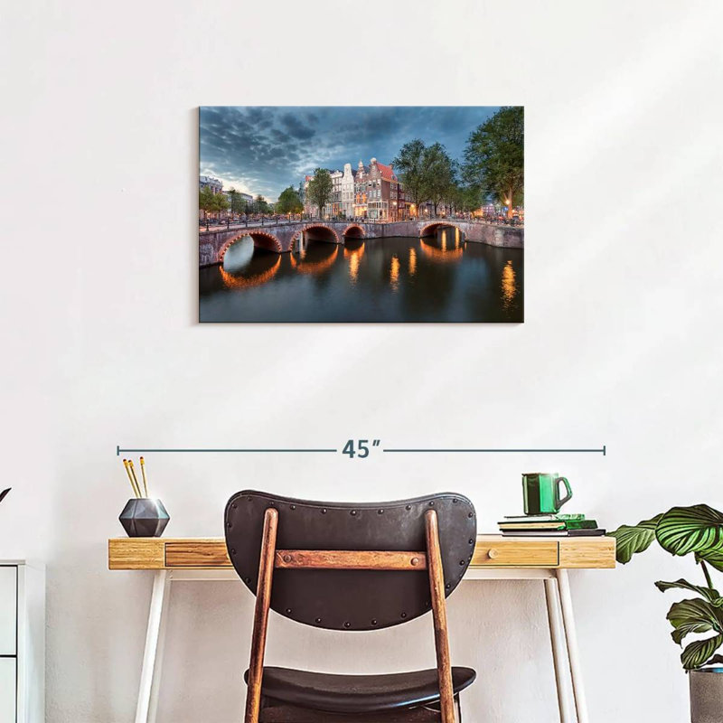 Ponts de Amsterdam, H 20 po x l 30 po