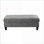 Repose-pieds, chenille transitionnelle gris ardoise L 52 po x l 24 po x H 19,25 po avec pieds fuselés | Structure en bois | Bois massif