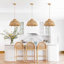Luminaire suspendu en rotin Le Perle