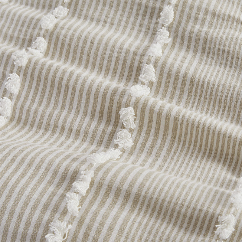Ensemble de literie en coton de style campagnard, édredon surdimensionné avec détails en chenille capitonnée, double / grand