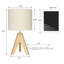 Lampe de table en bois massif Fidel-1815199394