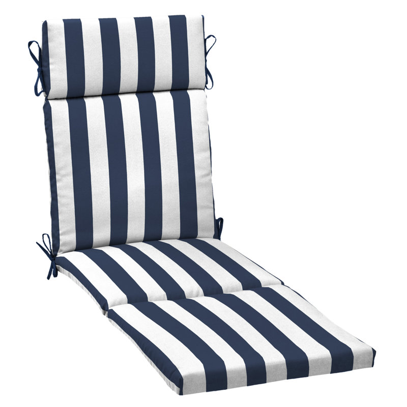 ARDEN Outdoor Chaise Lounge 2.5" Cushion, Sapphire/White