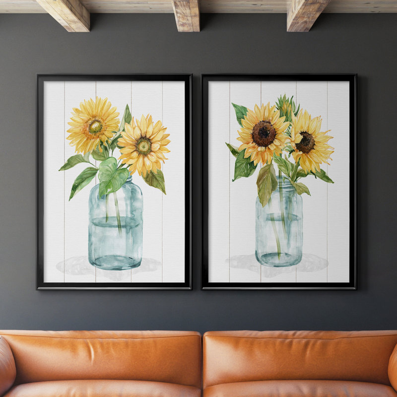 Sunny Day I - ensemble de 2 reproductions de photos sur toiles, H 26,5 po x l 73 po x P 1,5 po, Noir