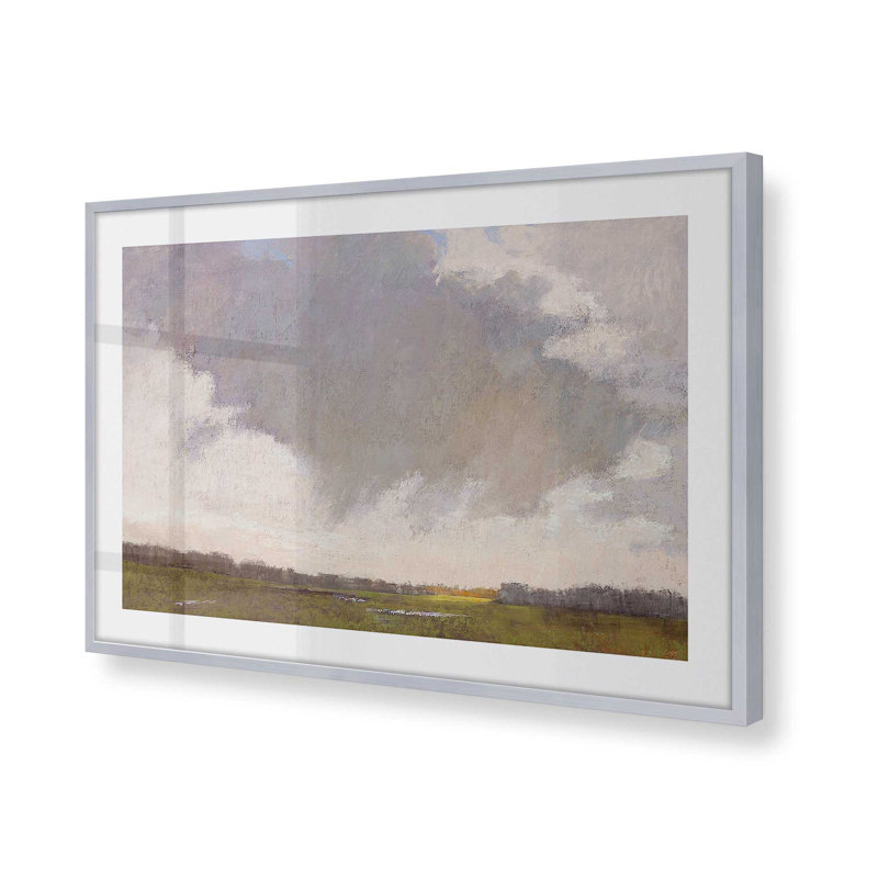 «Sky's Affection» par Carol Strock Wasson, impression sur papier, Chrome poli, H 12,25 po x l 15,25 po x P 1,25 po