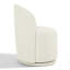 Integrated Barrel Armless Swivel Fabric Dining Chair-346110832
