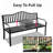 Outdoor Bench, Garden Bench,Outdoor Metal Frame Patio Park Bench with a Small Table,for Porch, Lawn,Garden,Yard-280570175