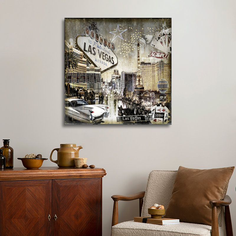 Reproduction d'art sur toile en métal Stepreix - Las Vegas par Dylan Matthews