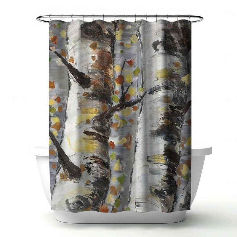 Shower Curtain LA112 – Polyester Shower Curtain, Dye Sublimation Print, 71" W × 74" L