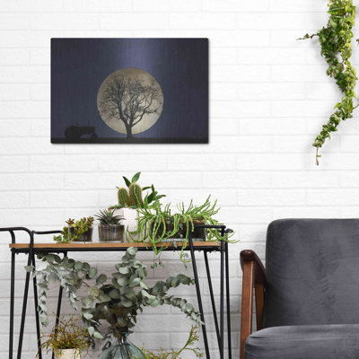 «Full Moon Country Night» par Lori Deiter, art mural en métal