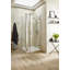 Pacific 645mm - W x 1850mm H Hinged Semi-Frameless Shower Door with Clear Glass-602256152