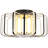16" Dimmable LED Modern Black Gold Flush Mount Lighting