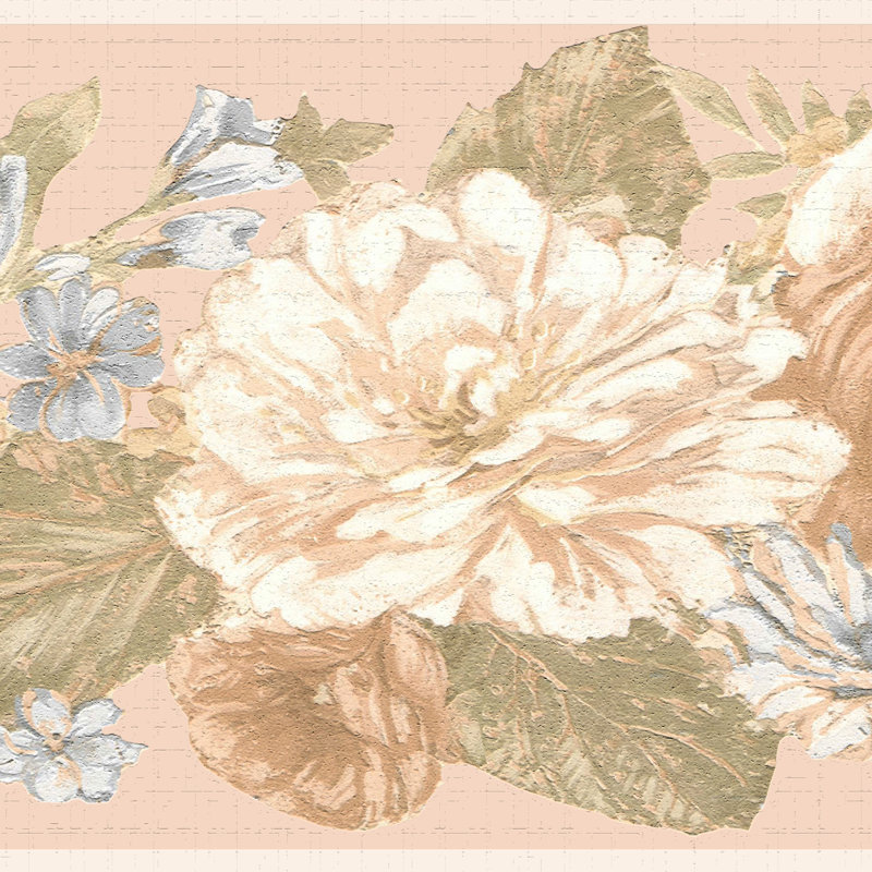 Bordure de papier peint à peindre Flowers on Vine L 15 pi x l 7 po