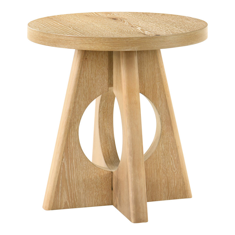 Ensemble de tables basses 2 pièces avec piédestal Blitar, Oak Wood, 2 pièces: table basse, table de bout