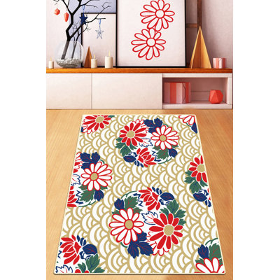 Premium Non-Slip Area Rug, 6.6 x 9.5 Feet, 100% Polyester, 0.4 in Pile Height | Machine Washable, Antibacterial, Felt Dot Underside | Soft, Durable, Ideal for Living Room & Bedroom Décor, Easy to Clean