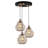 Adjustable Height Metal Body Cluster Globe Pendant With Glass Cap