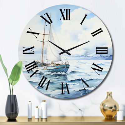 Seascapes Capturethe Vastness I - Nautical & Beach Wall Clock