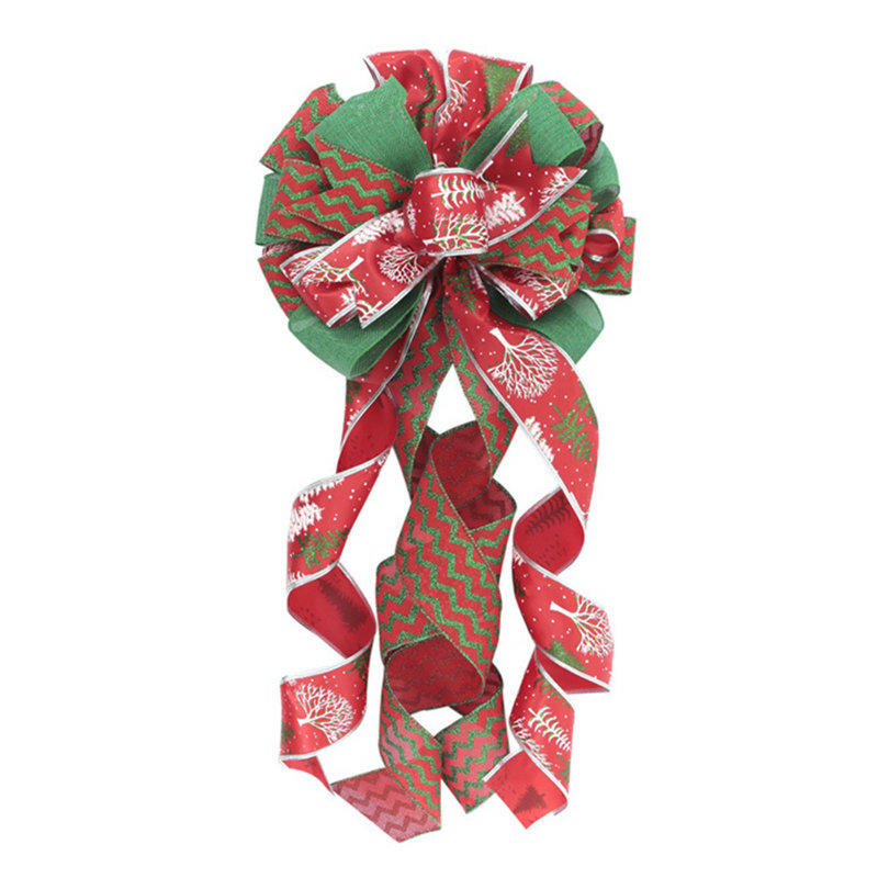 1PC de sapin de Noël arcs de Noël atmosphère de vacances décorations extérieures arcs faits à la main cadeau pour la famille