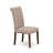 Bremond Parson Dining Chairs - Button Tufted Nailhead Trim Light Tan Linen Fabric Padded Chairs, Set of 2, Mahogany-1760194497-1760194496