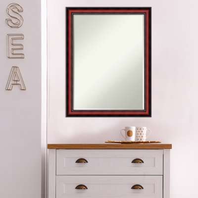 Wood Flat Wall Mirror
