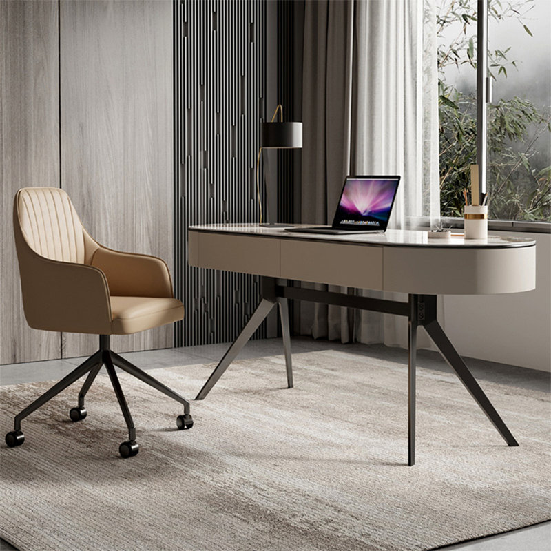 Bureau en acier au carbone avec 2 tiroirs Griege, H 29,53 po x l 70,87 po x P 23,62 po