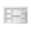 Armoire de rangement murale de 42 po pour salle de bain avec miroir, armoire à pharmacie et 6 tablettes ouvertes | Idée de cadeau