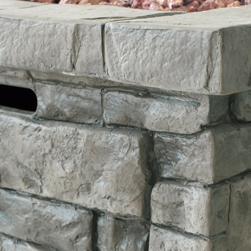 30" Outdoor Square MgO Propane Fire Pit