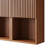 Modern 41.5-Inch Wall-Mounted Walnut Bathroom Vanity,Open Solid Wood Slatted Storage Compartment With Shelf