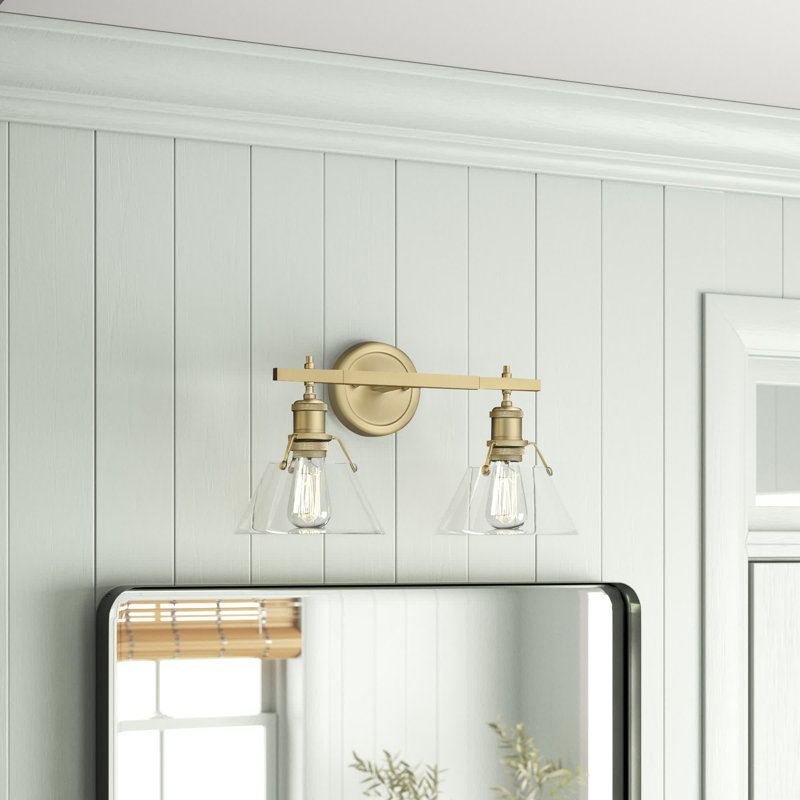Luminaire à 3 lumières Felda, Bronze champagne brossé, Verre transparent