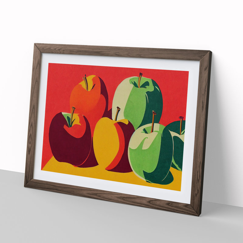Pop Apple Fruit - Framed Print, 34cm H x 46cm W x 2cm D
