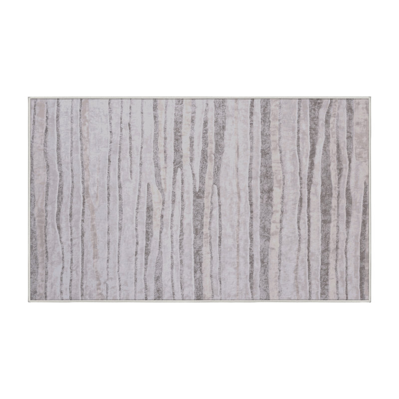 Machine Washable White Area Rug, Rectangle 8' x 10'