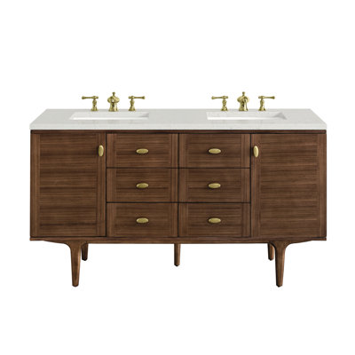 Amberly 60" Double Bathroom Vanity Set