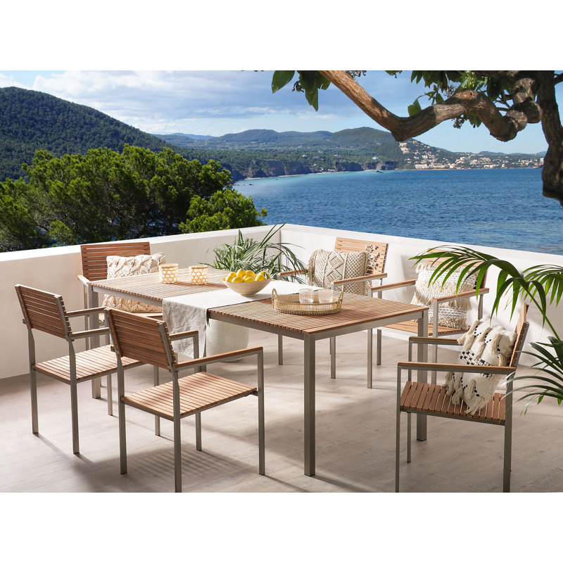 Stanek Stacking Patio Dining Armchair with Cushion