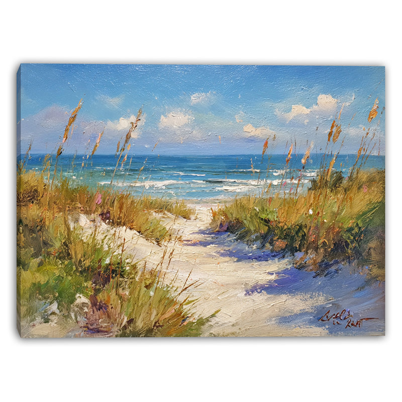 «Dune Path to Sea», art mural sur toile, H 30 po x l 40 po